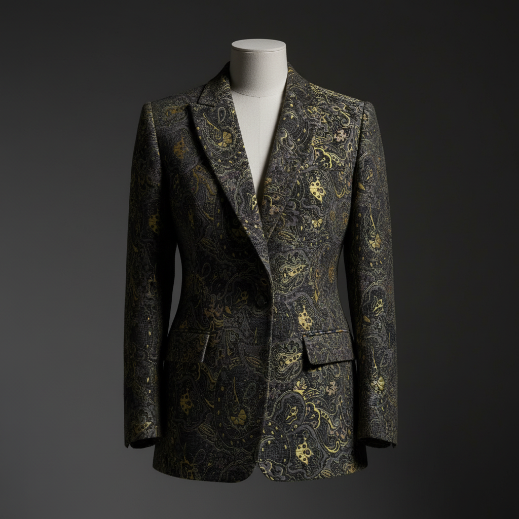 Paisley Jacquard Chenille Fabric for Upholstery & Luxury Apparel | 350gsm | 145-300cm Width | Cotton-Poly Blend | OEM Manufacturer Chenille Jacquard