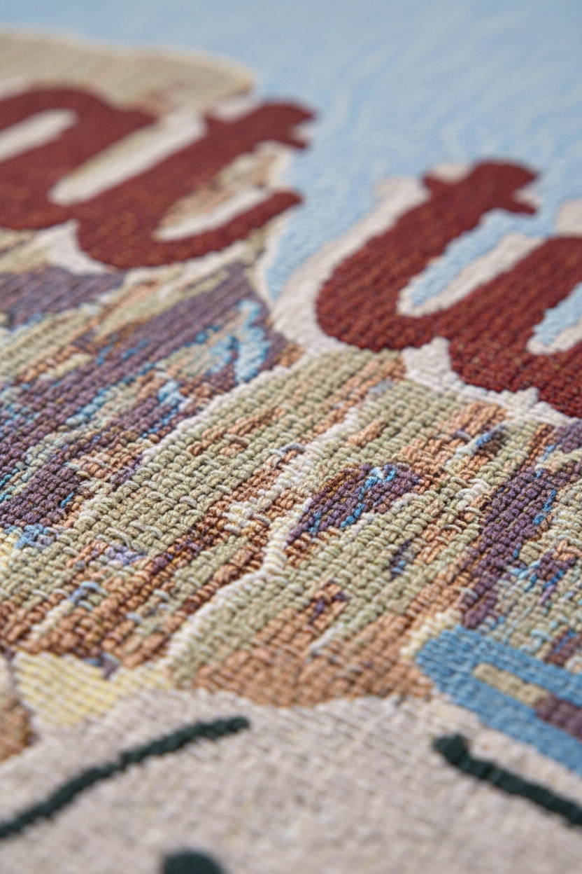 Whimsical Dog Jacquard Tapestry Wall Hanging – 90×130cm Custom Pattern | OEM Weaving Jacquard Tapestry