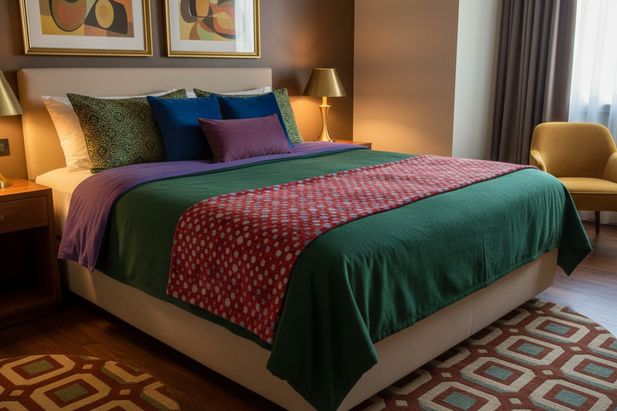 Chenille Jacquard Fabric – 350gsm Polka Dot Pattern | OEM Polyester-Cotton Chenille Jacquard