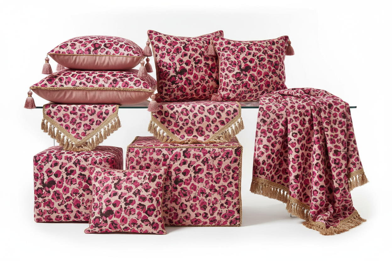 Chenille Jacquard Fabric – 350gsm Polyester-Cotton | Custom Width OEM Upholstery Chenille Jacquard