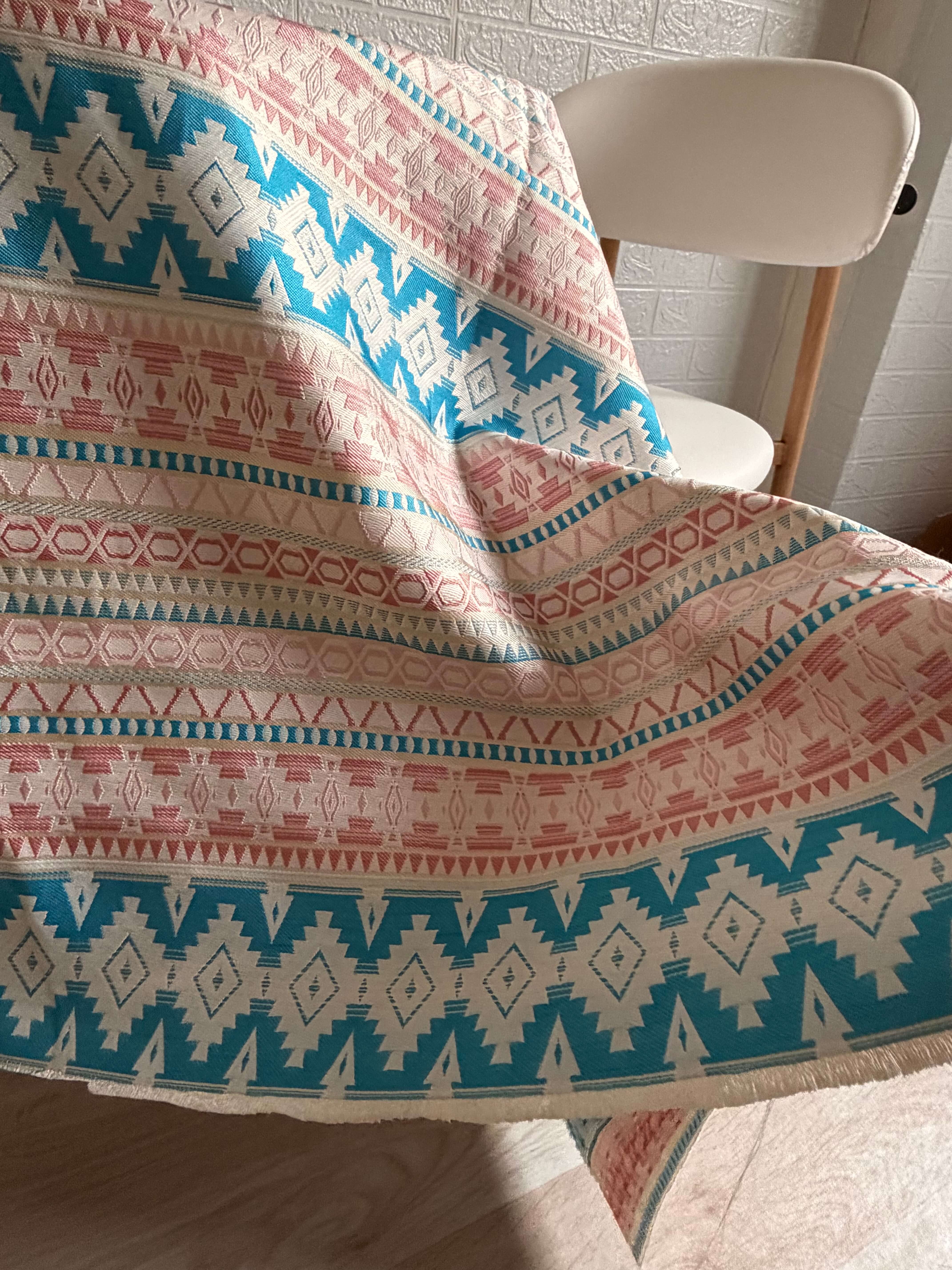 Southwest Aztec Geometric Jacquard Fabric - Lightweight Polyester Stretch Textile Jacquard Fabric