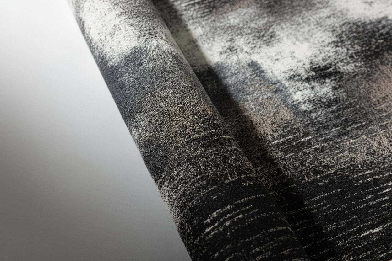 Abstract Brushstroke Jacquard Fabric - Heavy Weight Cotton-Poly Blend for Upholstery & Contemporary Interiors Cotton-Poly Jacquard Fabric