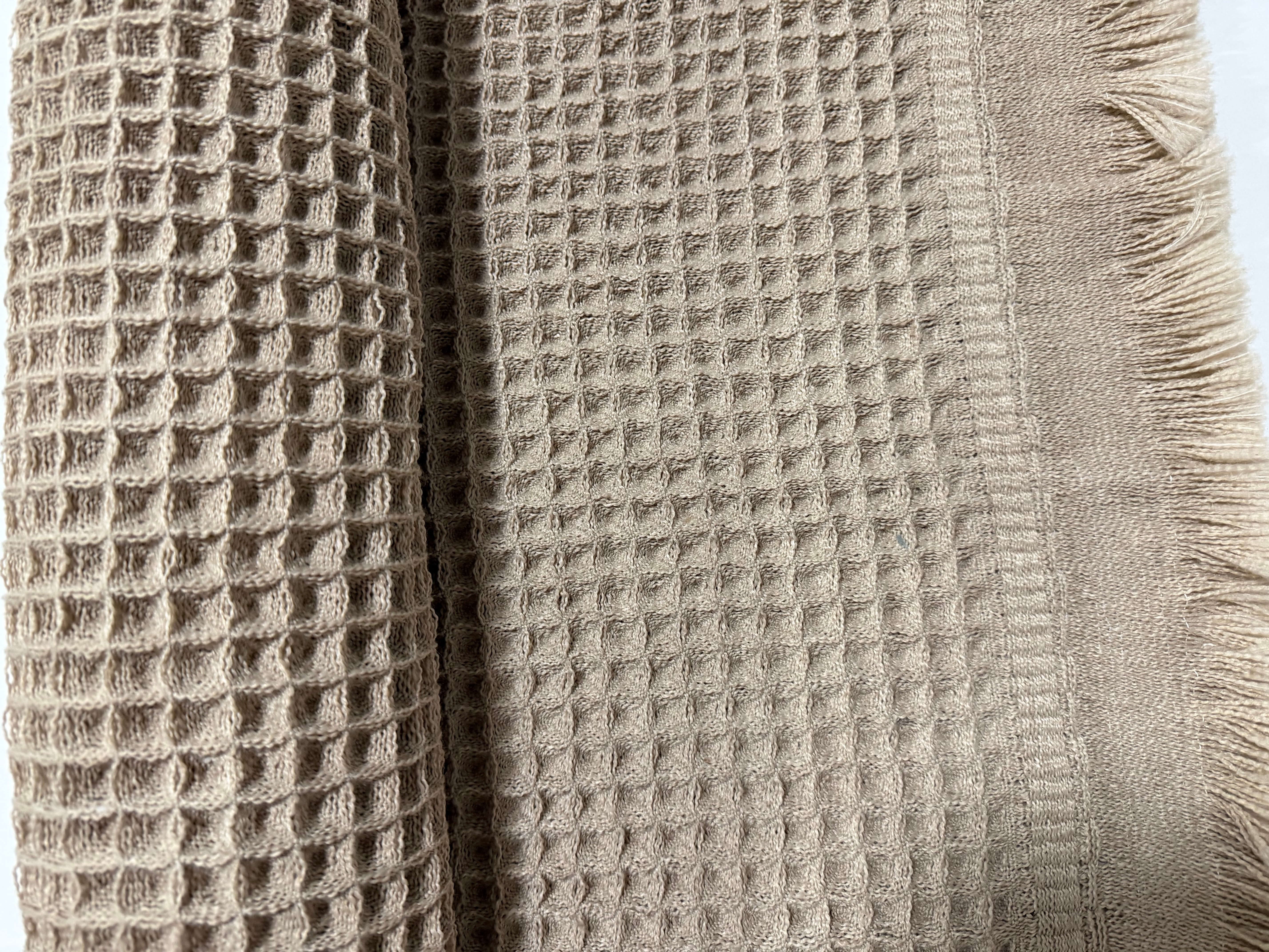 Waffle Weave Jacquard Fabric – 730gsm High-Stretch Specialty Yarn Jacquard