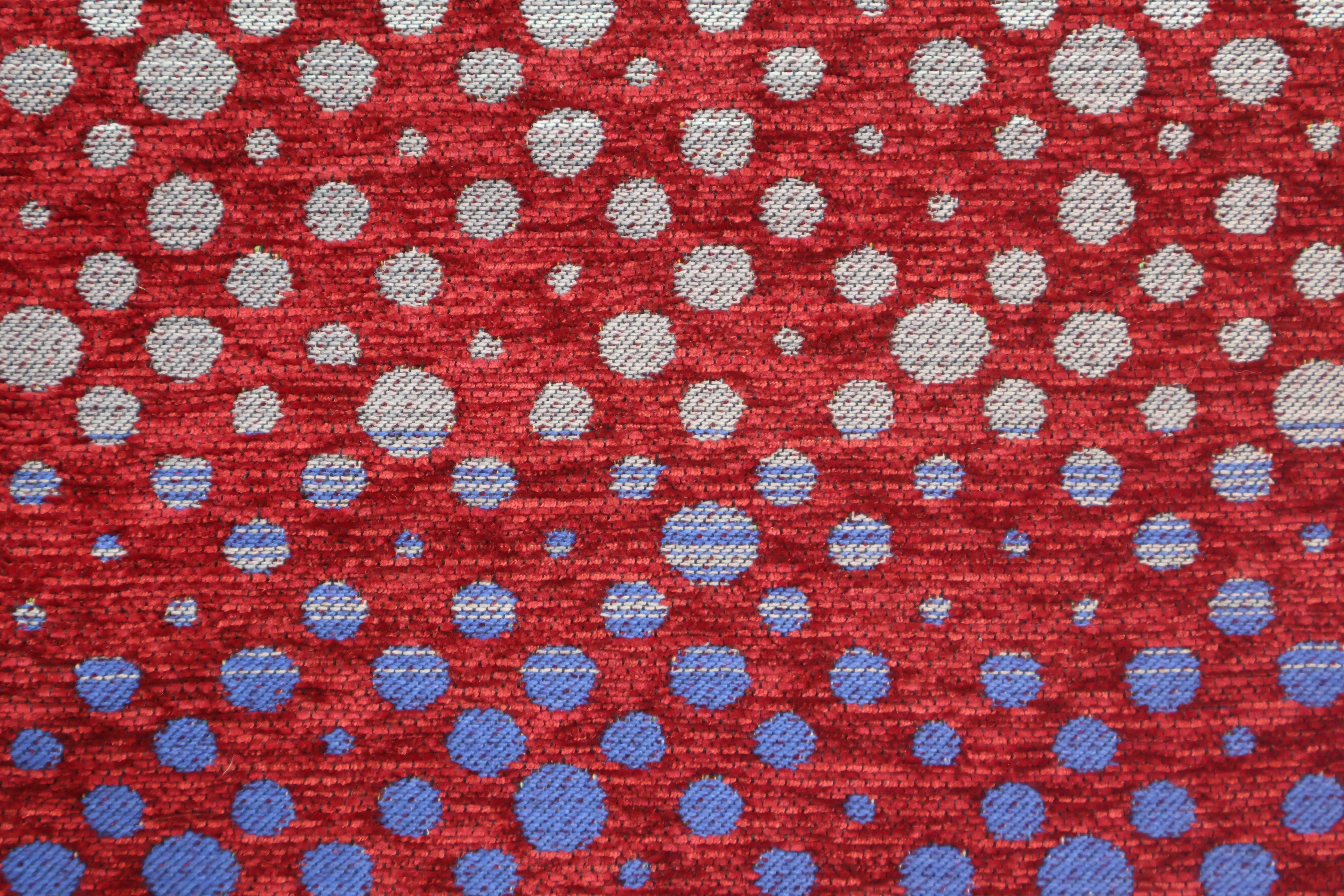 Chenille Jacquard Fabric – 350gsm Polka Dot Pattern | OEM Polyester-Cotton Chenille Jacquard
